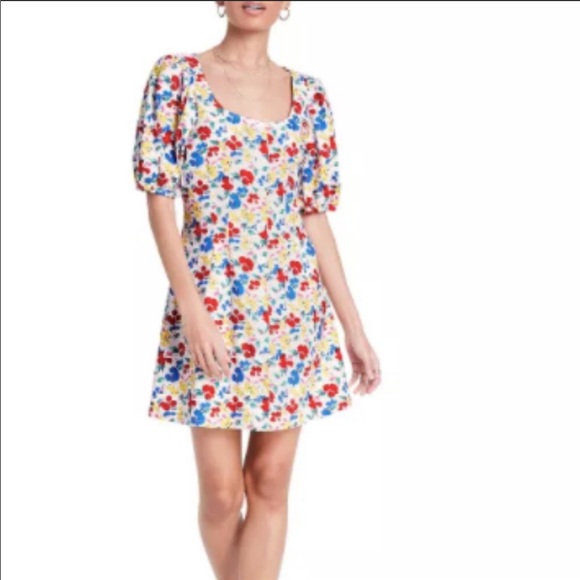 RIXO x Target Floral Puff Sleeve Bodice Dress 6 - Picture 4 of 13